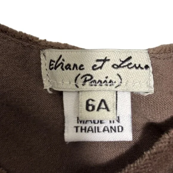 Plaid Patchwork Girls Dress By Eliane Et Lena Paris - Picture 4 of 7